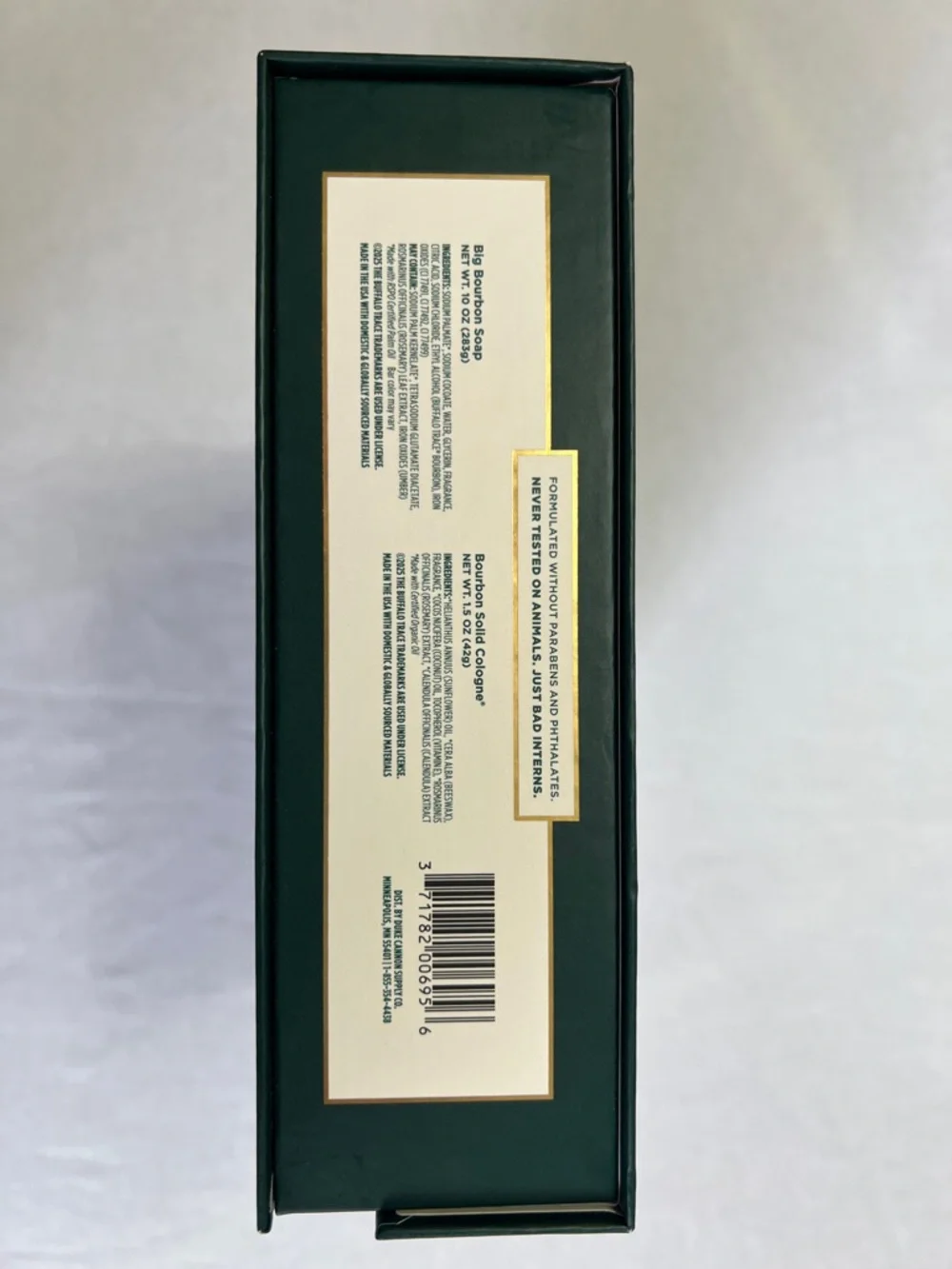 NEW Duke Cannon The Bourbon Barrel 3 Piece Gift Set Buffalo Trace Soap Cologne